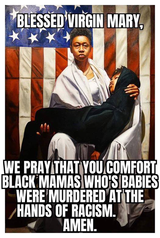 Virgin Mary Black Mamas Pieta